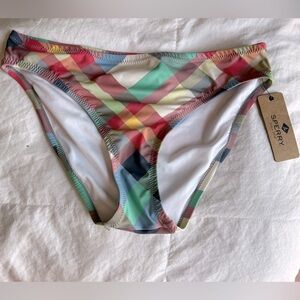 Brand new! Sperry bikini bottoms. Plaid pattern. Size medium.